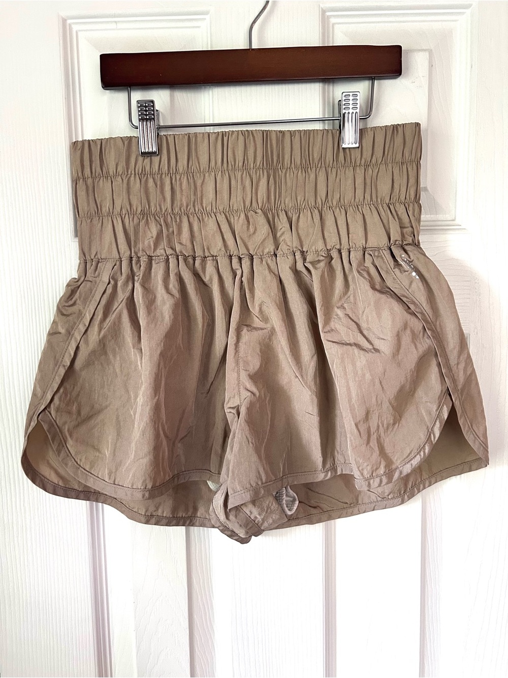 FP Movement by Free People High Rise Running Shorts Tan Size M
